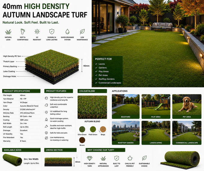 Summit 40mm Artificial Landscape Turf