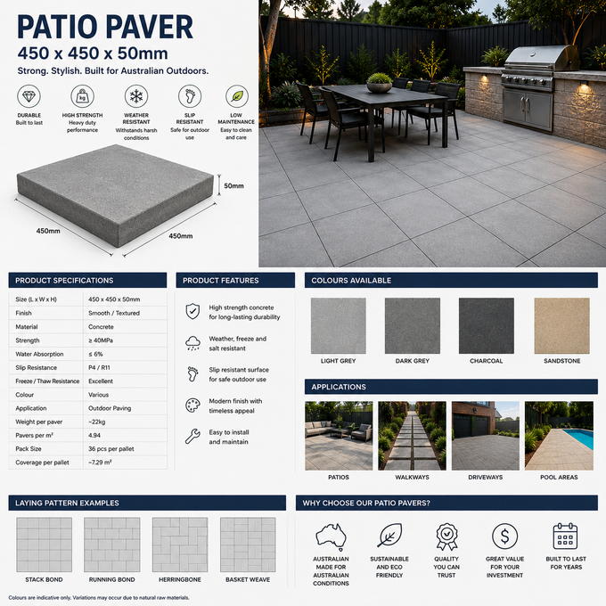 Slate Step Paver 450mm